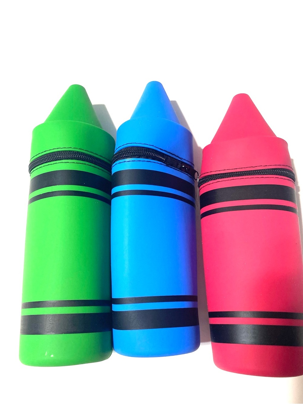 Green Crayon Shaped Pencil Case - Picture 3 of 5